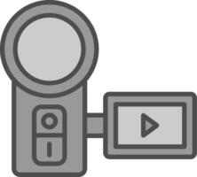 Camera Line Filled Greyscale Icon Design vector