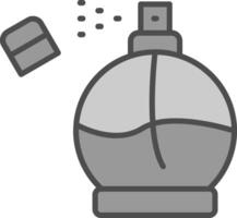 Perfume Line Filled Greyscale Icon Design vector