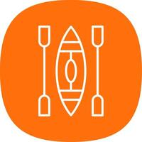 Canoe Line Curve Icon Design vector