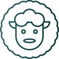 Sheep Line Gradient Icon vector