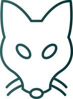 Fox Line Gradient Icon vector