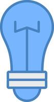 Lightbulb Line Filled Blue Icon vector
