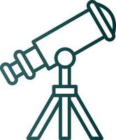 Telescope Line Gradient Icon vector