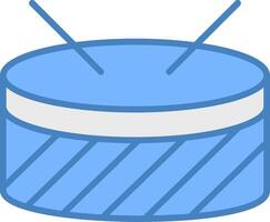 Drums Line Filled Blue Icon vector