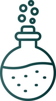 Flask Line Gradient Icon vector