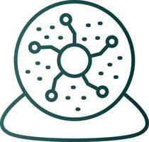 Plasma Ball Line Gradient Icon vector