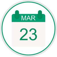 March Flat Circle Icon vector