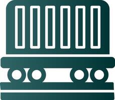 Train Container Glyph Gradient Icon vector