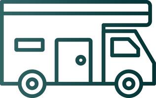 Camper Line Gradient Icon vector