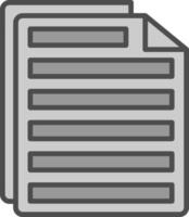 File Line Filled Greyscale Icon Design vector