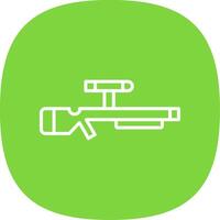 Shotgun Line Curve Icon Design vector