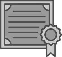 Diploma Line Filled Greyscale Icon Design vector