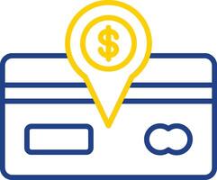 Direct Debit Line Two Colour Icon Design vector