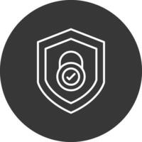 Security Check Line Inverted Icon Design vector