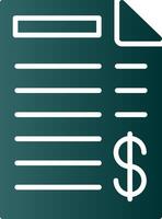 Delivery Contract Glyph Gradient Icon vector