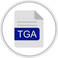 TGA File Format Flat Circle Icon vector