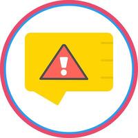 Alert Flat Circle Icon vector