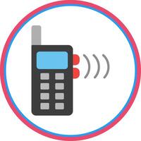 Walkie Talkie Flat Circle Icon vector