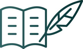 Literature Line Gradient Icon vector