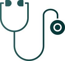 Stethoscope Glyph Gradient Icon vector