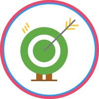 Target Flat Circle Icon vector