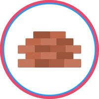 Wall Flat Circle Icon vector