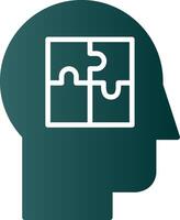 Psychiatry Glyph Gradient Icon vector