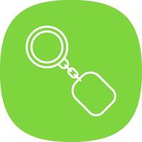 Key Ring Line Curve Icon Design vector