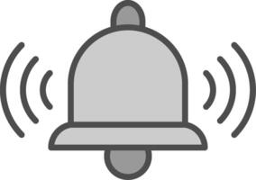 Bell Line Filled Greyscale Icon Design vector