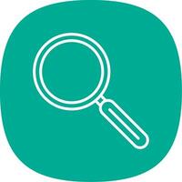 Magnifying Glass Line Curve Icon Design vector
