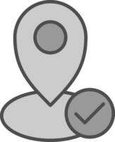 Placeholder Line Filled Greyscale Icon Design vector