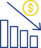 Losses Line Two Colour Icon Design vector