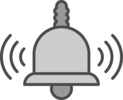 Bell Line Filled Greyscale Icon Design vector