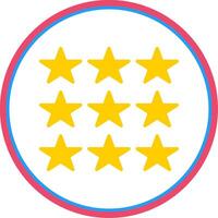 Stars Flat Circle Icon vector