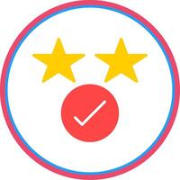 Rating Flat Circle Icon vector