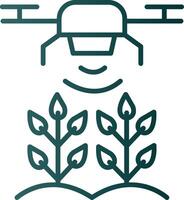 Agricultural Drones Line Gradient Icon vector