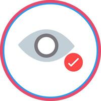 Eye Flat Circle Icon vector