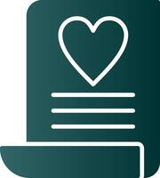 Wish List Glyph Gradient Icon vector