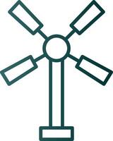 Windmill Line Gradient Icon vector