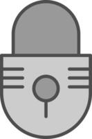 Lock Line Filled Greyscale Icon Design vector