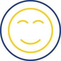 Smile Line Two Colour Icon Design vector
