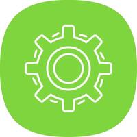 Settings Line Curve Icon Design vector