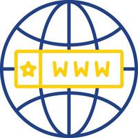 Domain Line Two Colour Icon Design vector