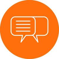 Dialog Multi Color Circle Icon vector