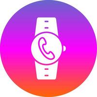 Incoming Call Glyph Gradient Circle Icon Design vector