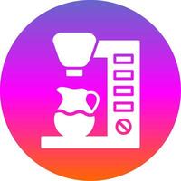 Coffee Maker Glyph Gradient Circle Icon Design vector