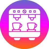 Coffee Machine Glyph Gradient Circle Icon Design vector