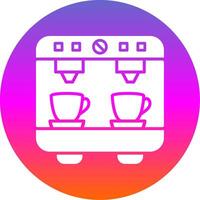 Coffee Machine Glyph Gradient Circle Icon Design vector