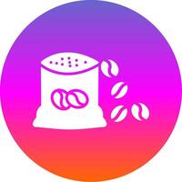 Beans Bag Glyph Gradient Circle Icon Design vector