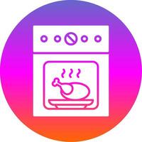 Oven Glyph Gradient Circle Icon Design vector